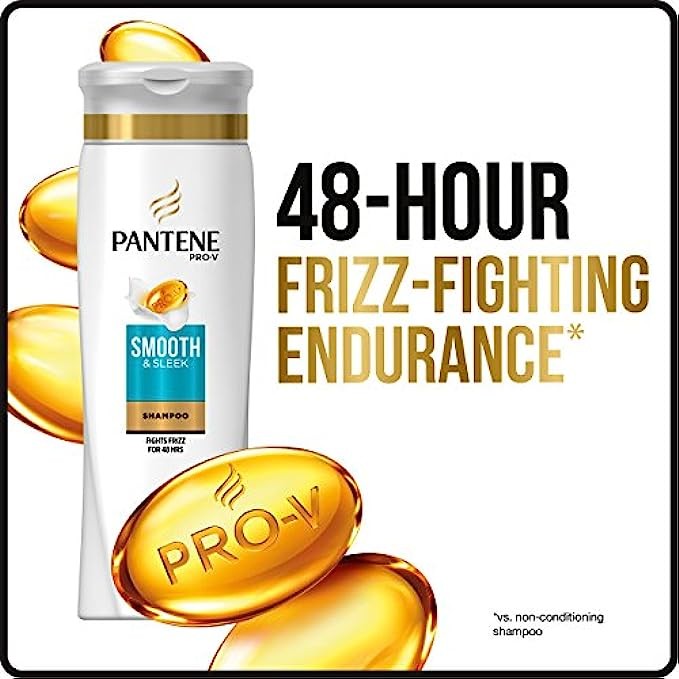 Pantene Argan Oil Shampoo 25.4 OZ and Conditioner 24 OZ for Dry Hair, Smooth and Sleek, Bundle Pack (Packaging May Vary)